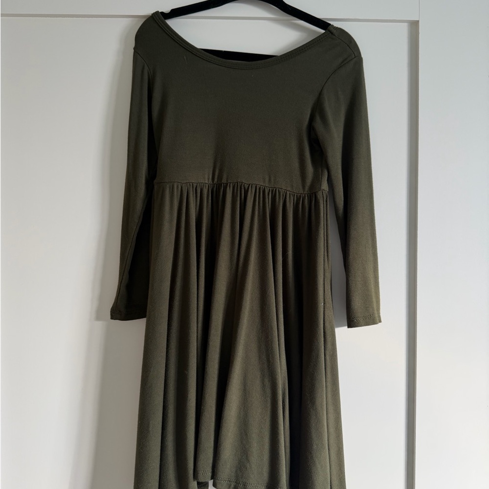 Kyte BABY Long Sleeve Twirl Dress Fir Green